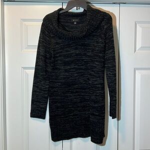 AB Studio Sweater Dress Black and Grey Size Medium